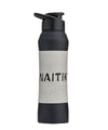 Black Sipper Bottle with Silicon Name Grip