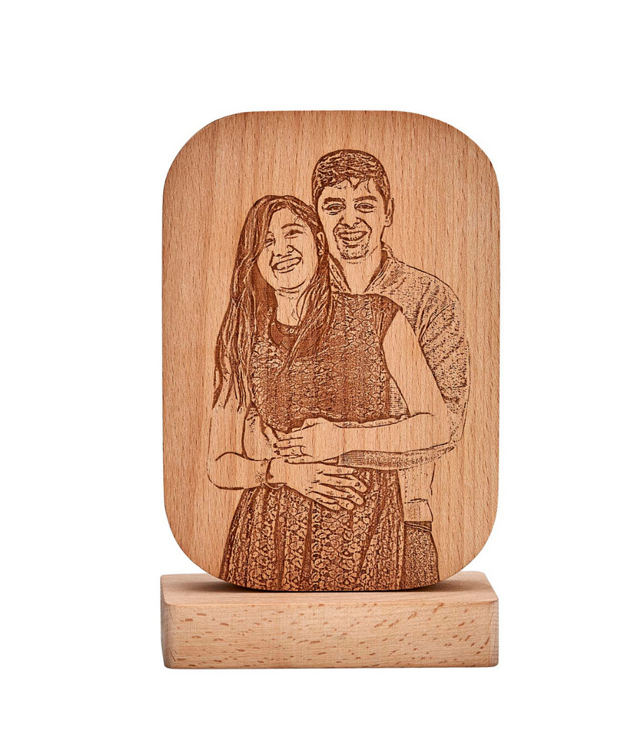 Wooden Plaque With Magnetic Stand