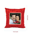 Square Red Fur Pillow