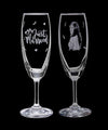Champagne Glass with full wrap Engraving